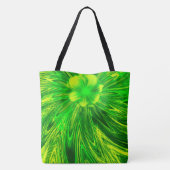Tas Abstracte Lijnen Groene Bloem (Achterkant)