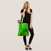Tas Abstracte Lijnen Groene Bloem (Op model)