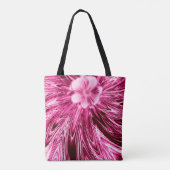 Tas Abstracte lijnen Paarse bloem (Achterkant)