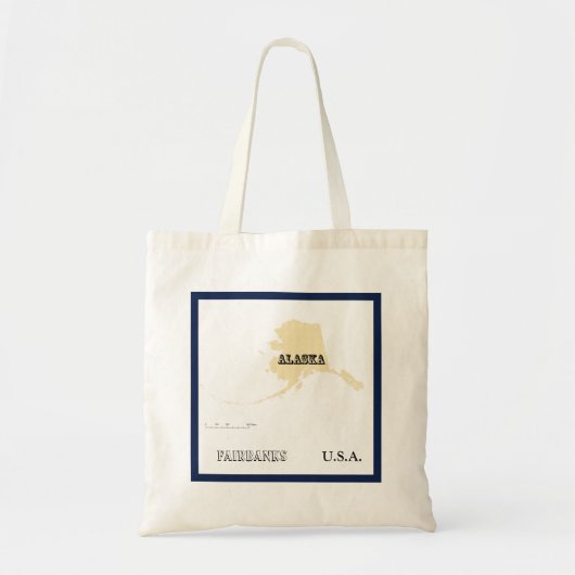 Tas - Alaska Staatskaart met Stad (Voorkant)