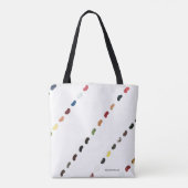 Tas, alles-over met "Jellybeans" van Amber Larsen Tote Bag (Achterkant)