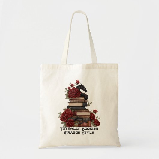 Tas-ally Bookish Dragon Style Canvas tas (Voorkant)