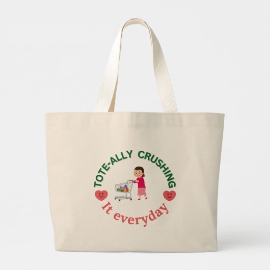 Tas-ally Crushing It - Motivatie Canvas tas (Achterkant)