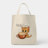 Tas-ally Purrfect Cat Latte Bag Tote Bag (Achterkant)