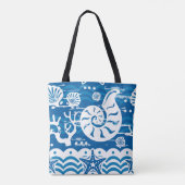 Tas Blauw en wit strand (Achterkant)