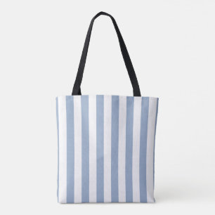 Tas, Blauw & Wit Streep Verticaal Tote Bag