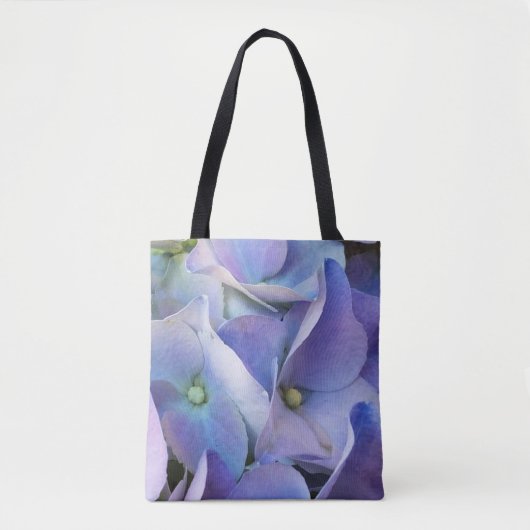 Tas Blauwe Floral Periwinkle Hydrangea Flowers (Voorkant)