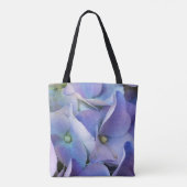 Tas Blauwe Floral Periwinkle Hydrangea Flowers (Achterkant)