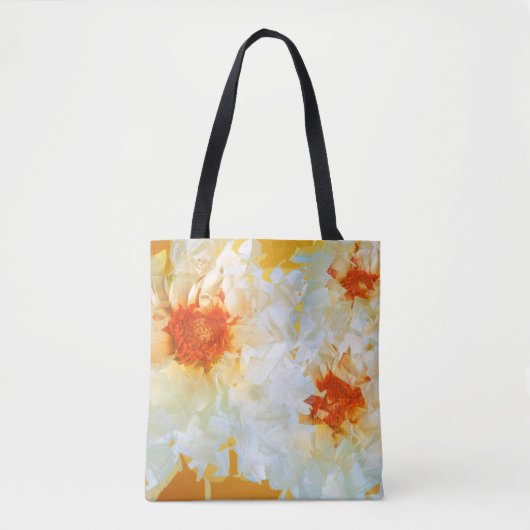 Tas Bloemen Wit Sinaasappel kubist (Voorkant)