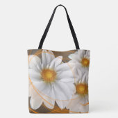 Tas Bloemen Wit Zwart Sinaasappel (Achterkant)