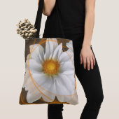 Tas Bloemen Wit Zwart Sinaasappel (Dichtbij)