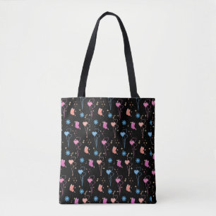 Tas 'Blooming Into Butterfly & Hearts' Tote Bag