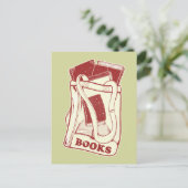 Tas boeken die ik graag lees briefkaart (Staand voorkant)