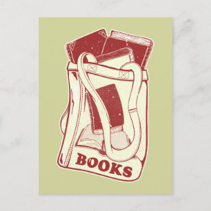 Tas boeken die ik graag lees briefkaart