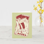 Tas boeken die ik graag lees kaart (Gele Bloem)