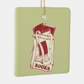 Tas boeken die ik graag lees keramisch ornament (Rechts)