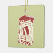 Tas boeken die ik graag lees keramisch ornament (Links)