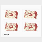 Tas boeken die ik graag lees rechthoekige sticker (Vel)