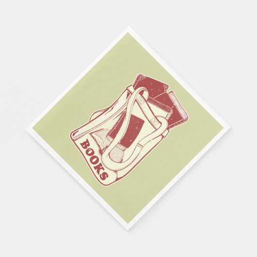 Tas boeken die ik graag lees servet (Hoek)
