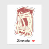 Tas boeken die ik graag lees sticker (Vel)