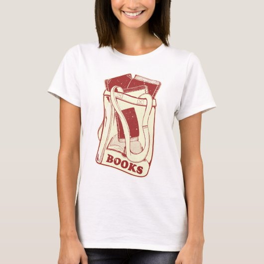 Tas boeken die ik graag lees t-shirt (Voorkant)