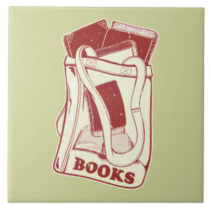 Tas boeken die ik graag lees tegeltje