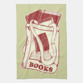 Tas boeken die ik graag lees theedoek (Verticaal)