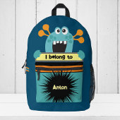 Tas Buddy Aqua Monster Gepersonaliseerde Rugzak