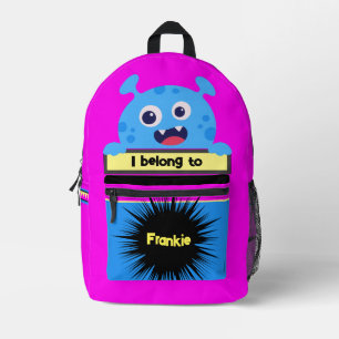 Tas Buddy Blauw Happy Monster Gepersonaliseerde Ru