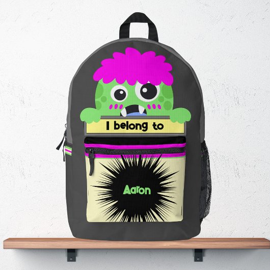 Tas Buddy Groen Monster Gepersonaliseerde Rugzak