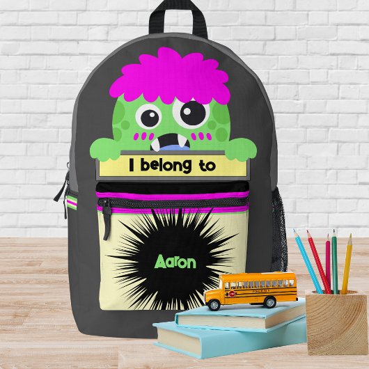Tas Buddy Groen Monster Gepersonaliseerde Rugzak
