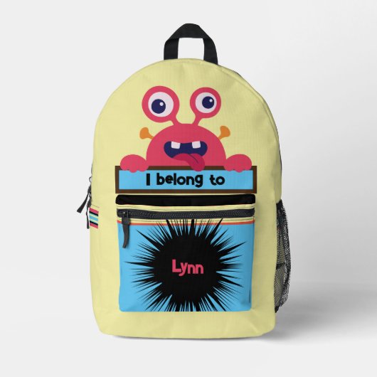 Tas Buddy Lobster Monster Gepersonaliseerde Rugzak (Voorkant)
