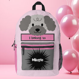 Tas Buddy Poodle Dog Gepersonaliseerde Rugzak