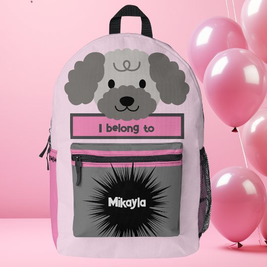 Tas Buddy Poodle Dog Gepersonaliseerde Rugzak
