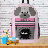 Tas Buddy Poodle Dog Gepersonaliseerde Rugzak