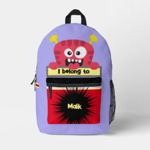 Tas Buddy Rood Monster Gepersonaliseerde Rugzak