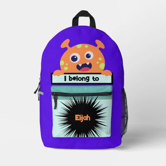 Tas Buddy Sinaasappel Monster Gepersonaliseerde Ru (Voorkant)