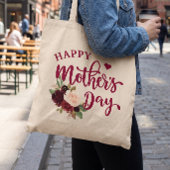 Tas Burgundy Blush Bloem Happy Moederdag