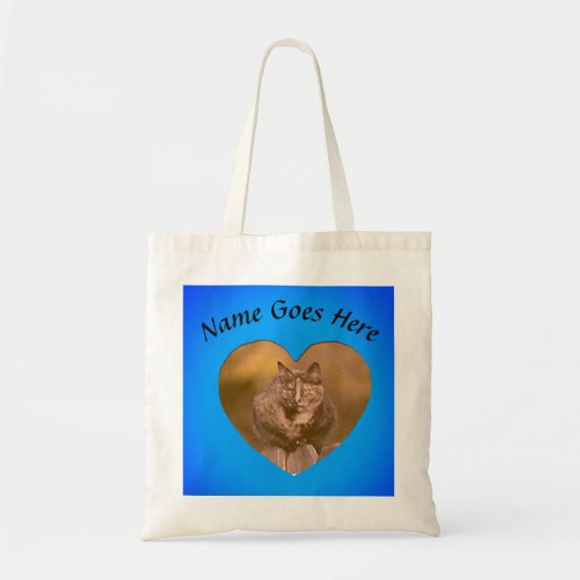 Tas - Cat in Blue Heart Lijst (Voorkant)