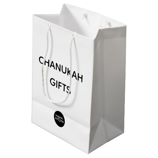 Tas: Chanukah Gifts Medium Cadeauzakje (Achterkant Gekanteld)