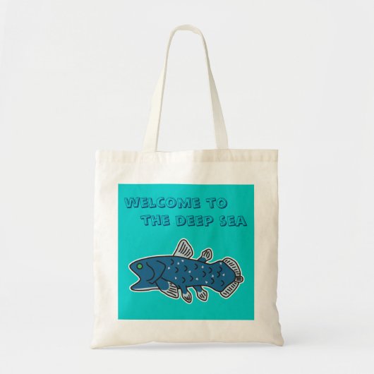 Tas Coelacanth "WELKOM TO THE DEEP ZEE" (Voorkant)