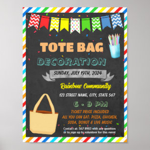 Tas decoratie wedstrijd school flyer sjabloon