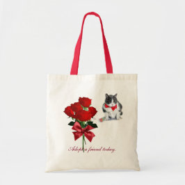 tas: Felix, de kat, op Valentijnsdag Tote Bag