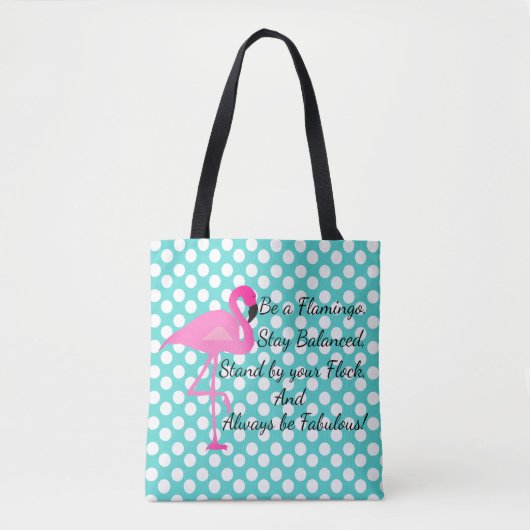 Tas Flamingo Polka Dot (Voorkant)