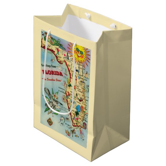 Tas Florida-cadeautas Medium Cadeauzakje (Voorkant Gekanteld)