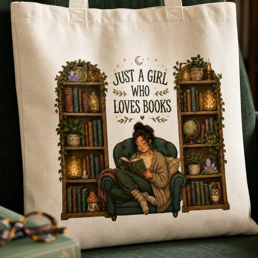 Tas 'Gewoon een meisje dat van boeken houdt' voor