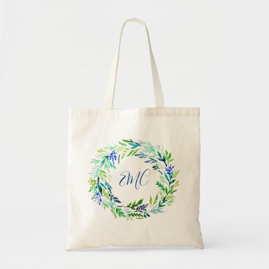 Tas Groen Wreath Monogram (Voorkant)