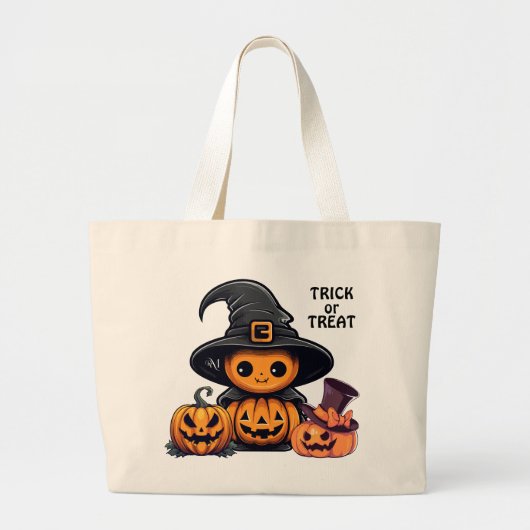 Tas: HALLOWEEN Treat Grote Tote Bag (Voorkant)