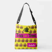 Tas Halloween trick or treat naam, foto geel (Voorkant)