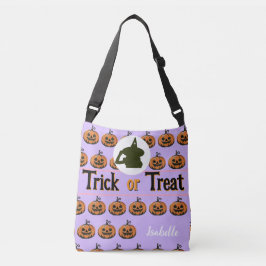 Tas Halloween trick or treat Wit Naam Violet